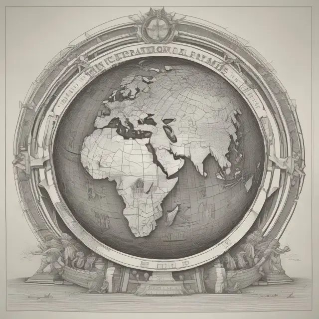 A globe encircled by the IMF and World Bank logos signifying their role in the intersection of globalization and international finance