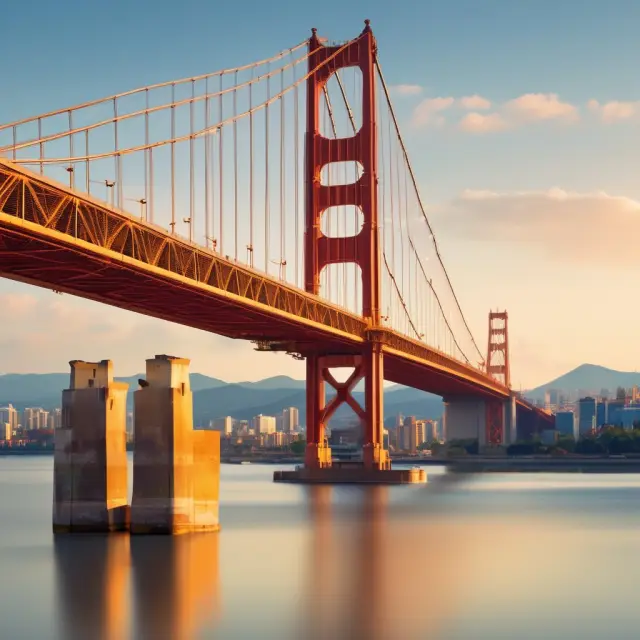 Golden bridges symbolizing ISO standards linking businesses to increased investor trust and confidence