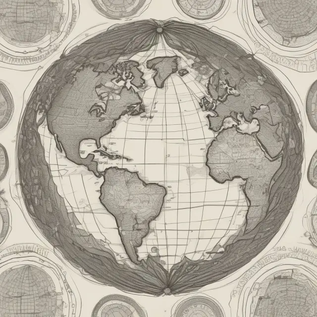 An intricately designed globe featuring interlinking international bonds, representing the global financial network and diversification opportunities.
