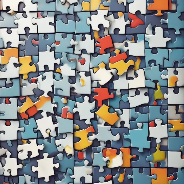 Image of a jigsaw puzzle with IoT-related pieces representing integration, interoperability, and security challenges awaiting resolution