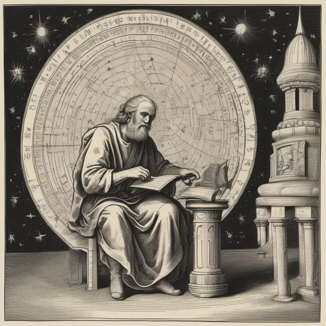 Astrologer using historical star positions to calculate interpolated values in a financial context