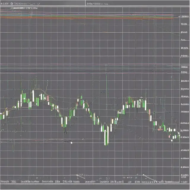Visualization of interpolation techniques used for estimating missing price data points between known values on a financial chart