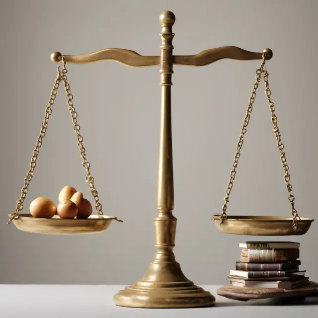 A balance scale illustrating two pans representing irrevocable trust assets (e.g., protection, tax savings) vs. revocable trust flexibility and control
