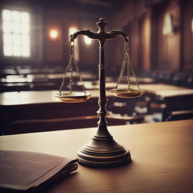 An empty chair in a courtroom setting represents the significance of having a valid will to ensure proper asset distribution.