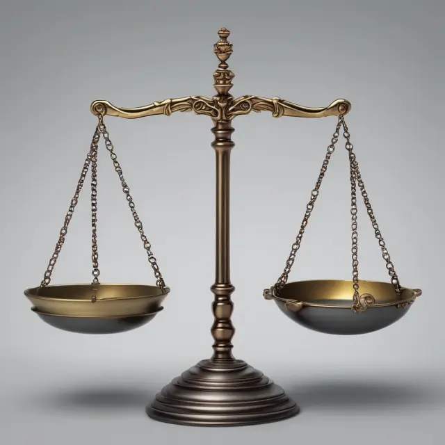 A scale balancing two sides labeled 