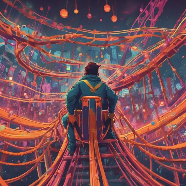 A short-term trader on a rollercoaster, navigating the twists and turns of the stock market for continuous learning.