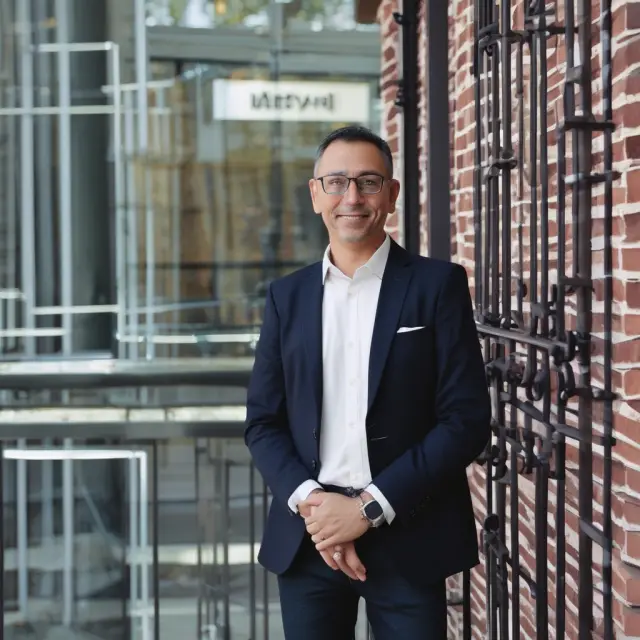 Image of Ramzi Haidamus as a lighthouse, guiding Nokia Technologies through rough technological waters
