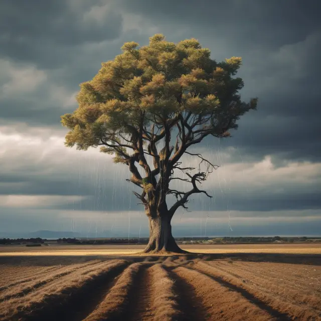 An adaptive tree withstanding stormy winds and raindrops symbolizes an IB amidst technological advancements and regulatory changes in the futures markets