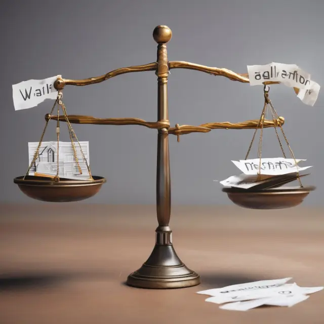 Scale weighing differences between write-offs and write-downs, illustrating inventory valuation adjustments