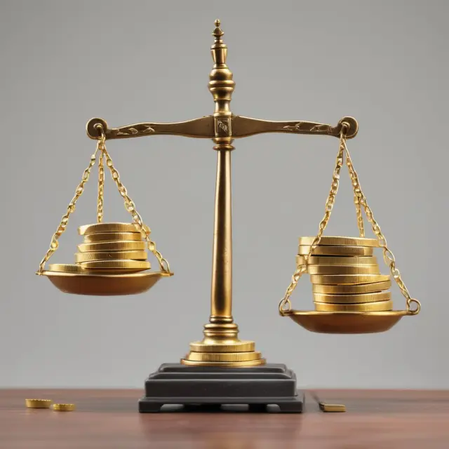 Gold coins representing inventory items balanced on a scale, with oldest coins symbolizing the lowest cost and newer ones representing higher costs, emphasizing GAAP inventory valuation guidelines
