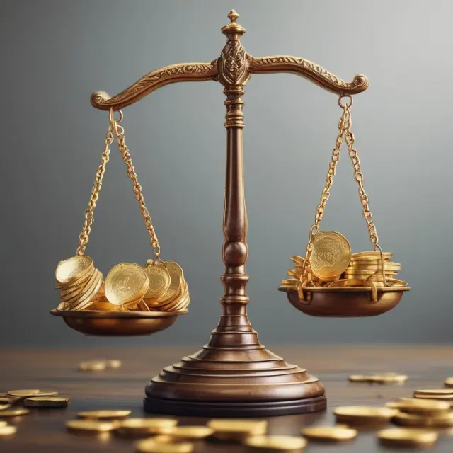 Gold scales with accurately weighed coins representing GAAP inventory accounting principles ensuring transparent financial reporting