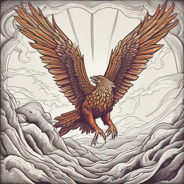 A Phoenix emerging above three shoulders, symbolizing bullish trend reversals