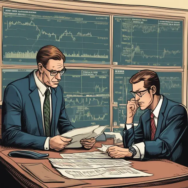 Bond traders scrutinizing an inverted yield curve as indicators of potential economic downturns