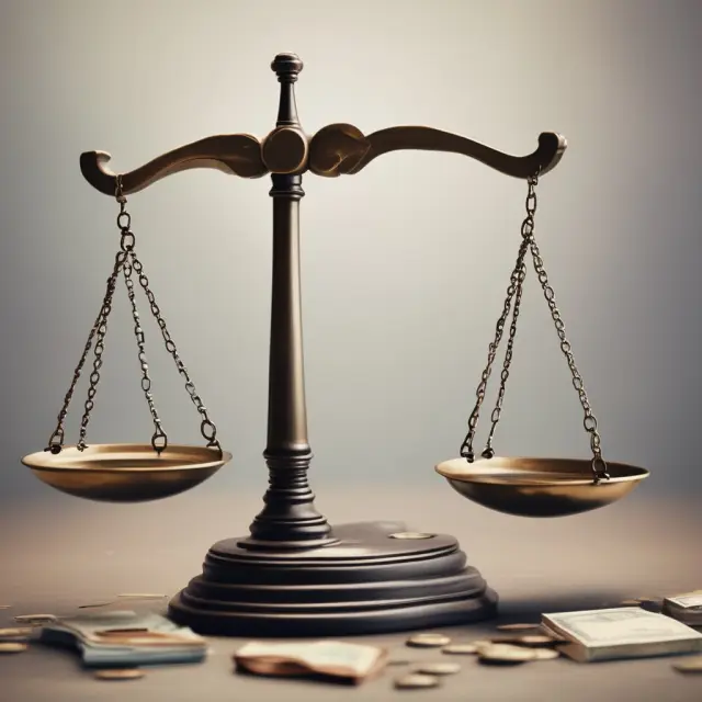 Image of a balance scale with new shares represented as gold weights on one side and debt as silver weights tipping the balance towards increased total capitalization