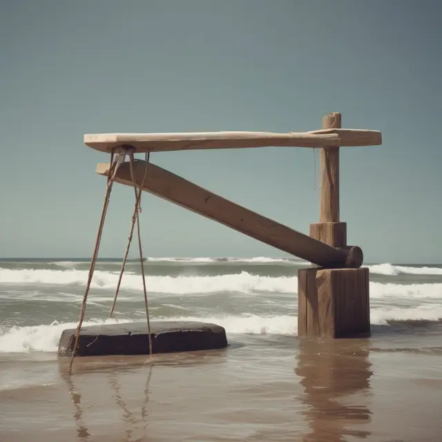 Seesaw illustrating ROIC, with capital represented by tides ebbing and flowing.