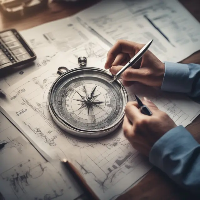 A technical analyst examines an oscillator on a chart to identify potential buying or selling opportunities