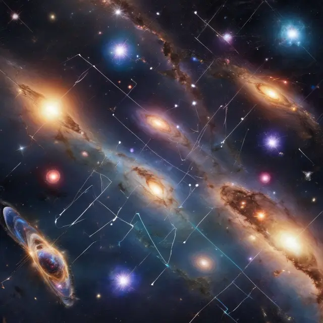 A cosmic representation of top-down (macroeconomic) and bottom-up (microeconomic) investment strategies combining to form a well-diversified portfolio.