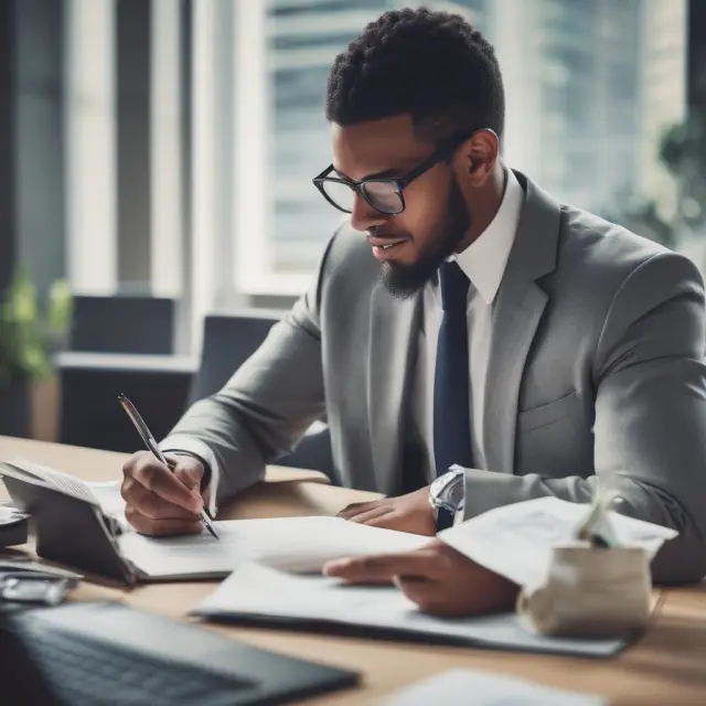 A person holding a backpack and a compass explores the four stages of becoming an investment manager: education, gaining experience, obtaining certifications, and registering with regulatory bodies.