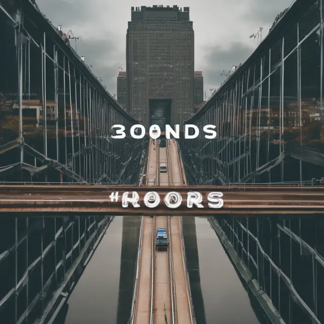 A wooden bridge connects two banks - one with a label 