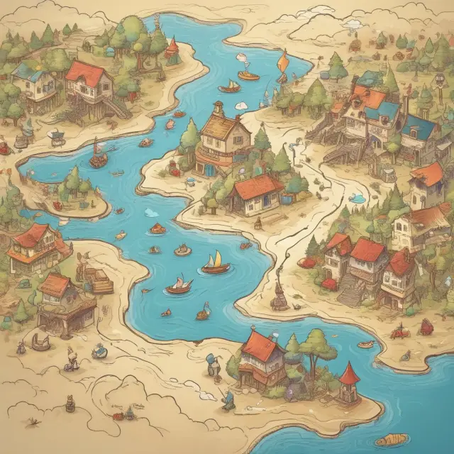 A treasure map illustrates common investment property FAQs, guiding an investor through the process of researching, financing, and managing their real estate journey towards success.