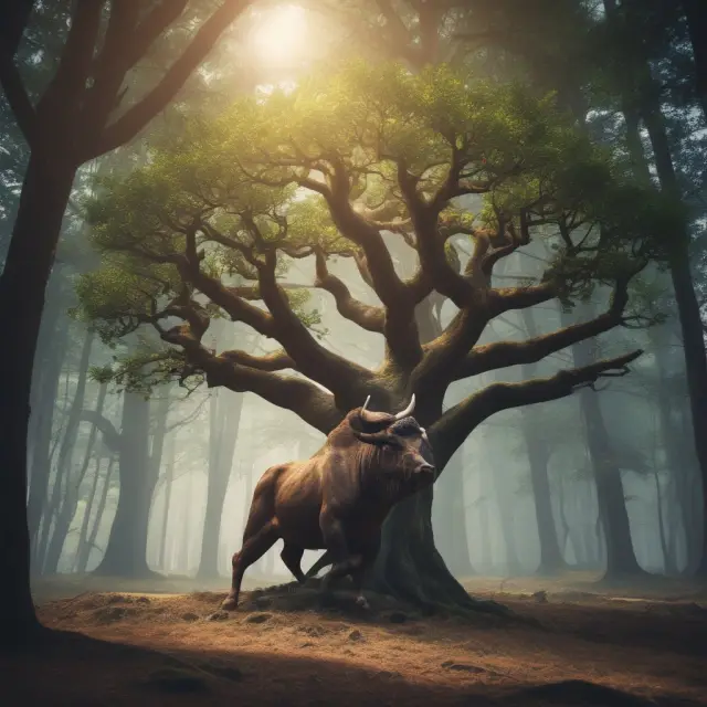 A visual comparison of long-term and short-term investors weathering bull and bear markets, symbolized by the growth cycles of a long-term tree versus a shorter sapling.