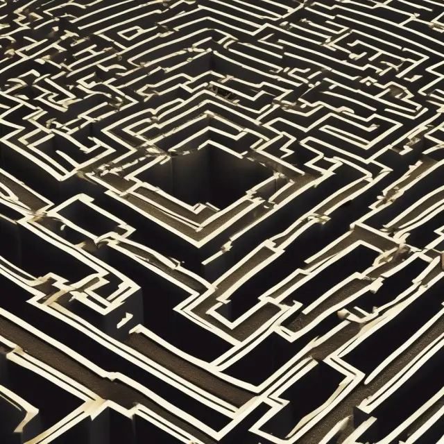 An investment banker team maneuvering through a complex financial labyrinth to secure golden opportunities for clients
