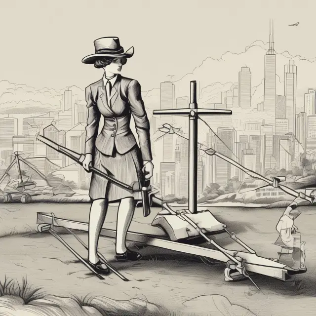 Investment banker balancing stock prices with a seesaw while navigating challenges in financial transactions.