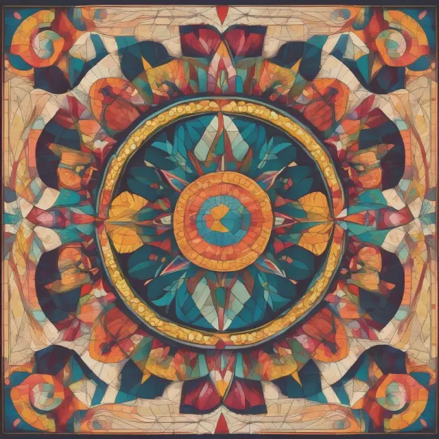 A kaleidoscope representing a diversified investment portfolio with various colors symbolizing asset classes, balanced to reduce overall risk.