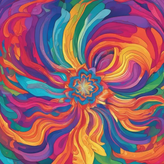 Colorful mutual fund symbols blending together, demonstrating diversification and professional management.