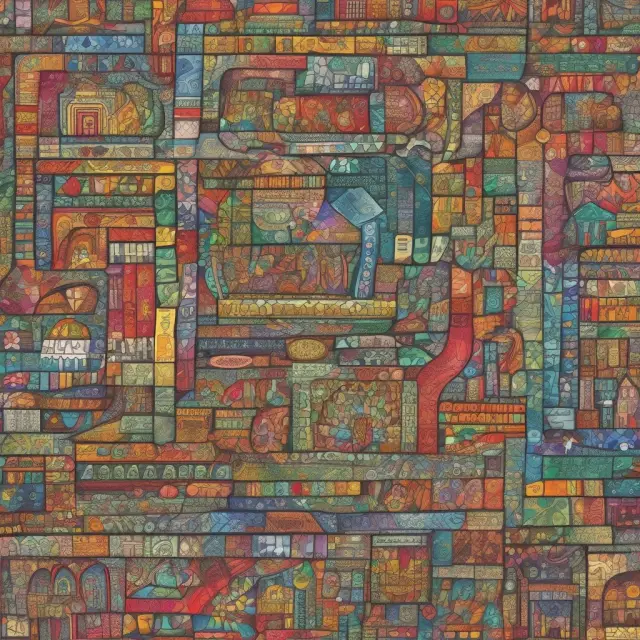 A vibrant mosaic of investment vehicles - stocks represented by diverse trees, bonds as sturdy pillars, cash equivalents as tranquil pools, and funds as interconnected puzzle pieces