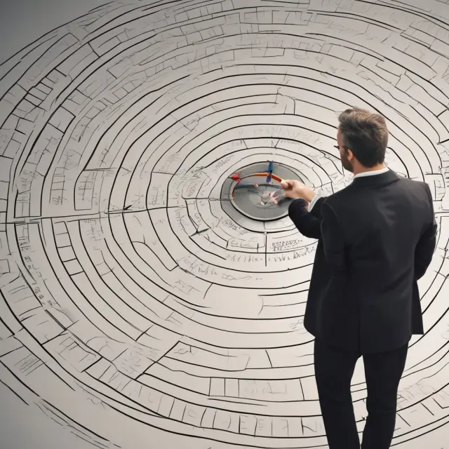 Personal investor exploring various investment opportunities, guided by a compass representing risk tolerance and investment horizon