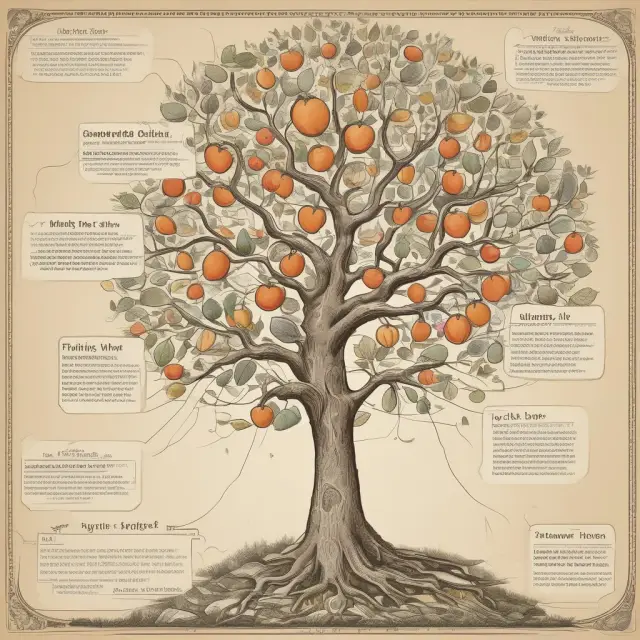 Knowledge tree offering fruits of wisdom and investment resources to new investors