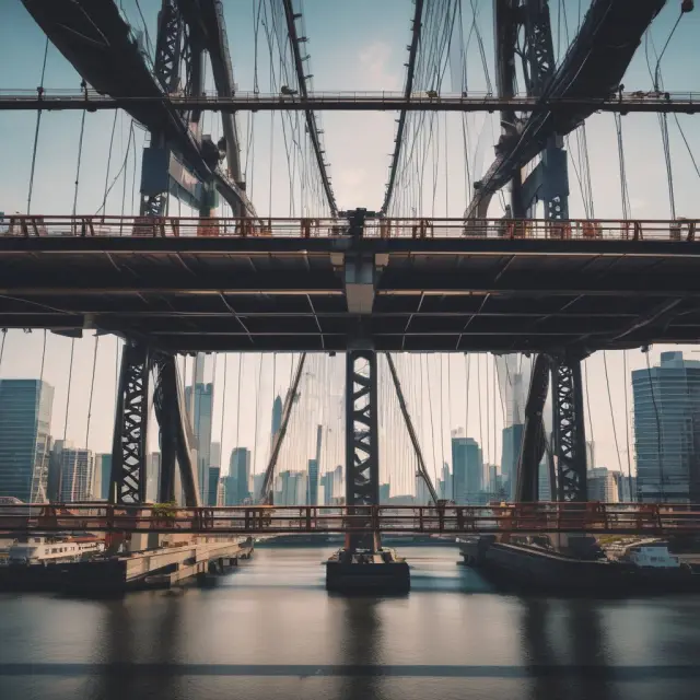 An image of a sturdy bridge connecting two sides: Investor Relations Teams and Financial Analysts, representing clear communication and collaboration.