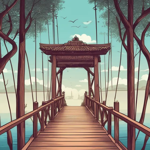 A wooden bridge symbolizes investor relations departments, connecting companies to investors with accurate information and transparency