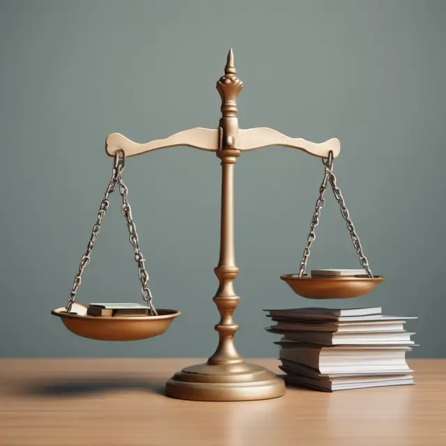 Image of scales comparing the weight of traditional business loans, lines of credit, and invoice financing, highlighting their differences in flexibility, risk, and speed
