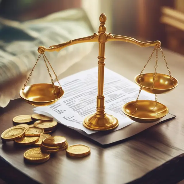 Golden scale balances invoice financing methods: factoring (sold invoices) vs. discounting (retained invoices)