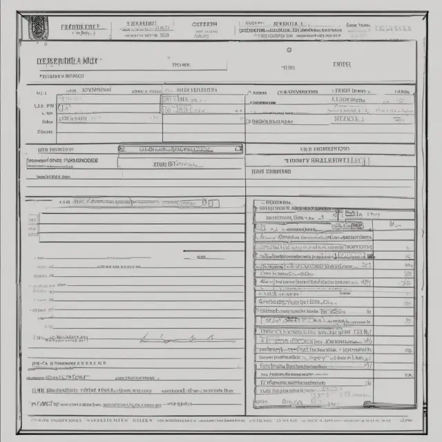 A complex yet organized maze of an invoice, symbolizing its labyrinthine nature, showcasing unique identification numbers and contact info