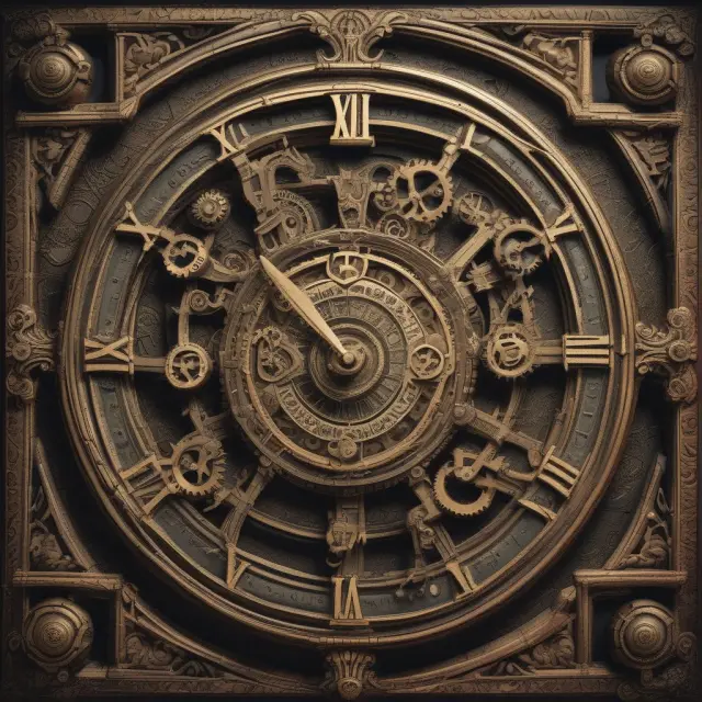 Ancient clock illustrating invoice date, payment terms, and due dates interaction.