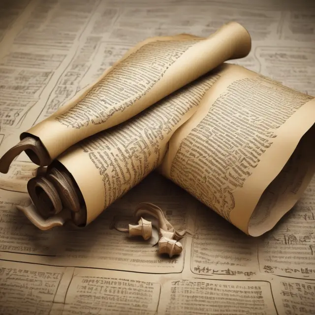 An ancient scroll opening to reveal crucial information about a company