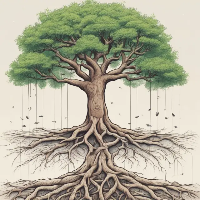 Tree with growing IPS roots illustrating the evolution and importance of investment policy statements