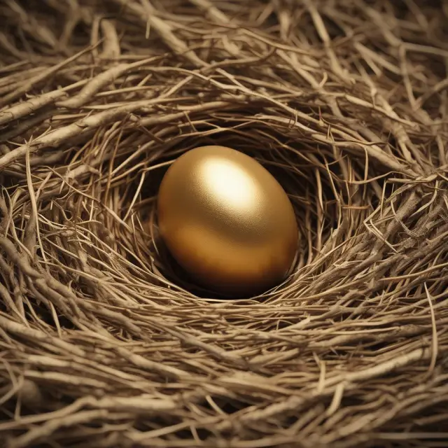 A golden egg symbolizing retirement assets moving between retirement account 