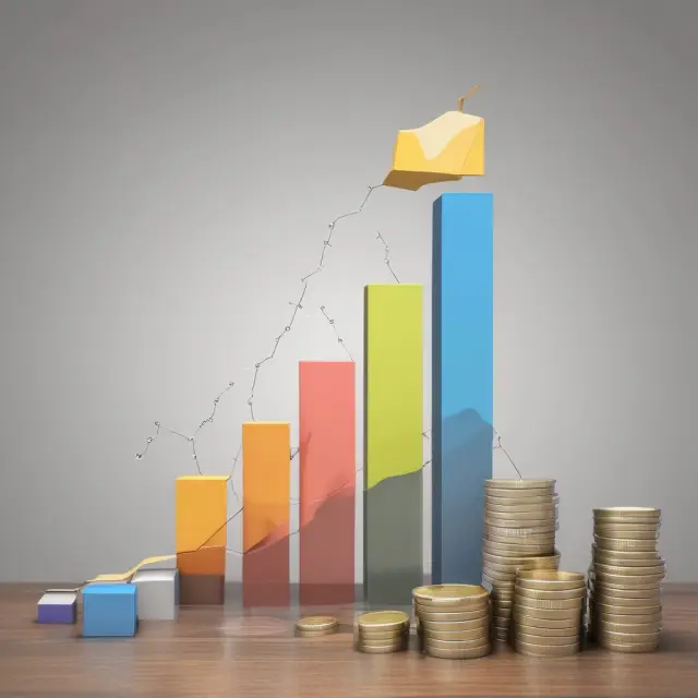 Image of a dynamic growth chart illustrating IRA rollovers, showing various stages symbolizing job changes, consolidating accounts, and upgrading investments