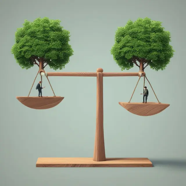 Direct and indirect rollovers depicted as a seesaw, representing the balance between simple and complex transfer processes