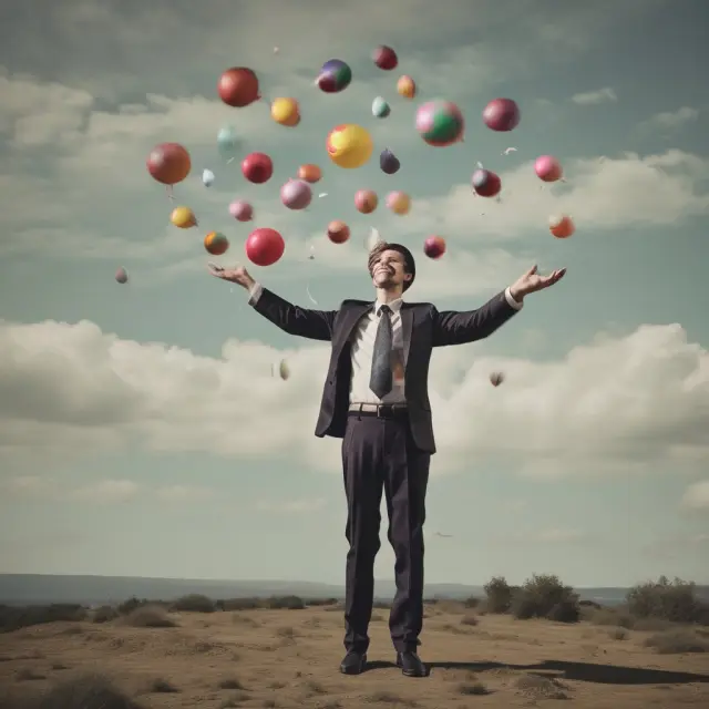 Juggler handling retirement funds during an indirect IRA rollover, highlighting the risks and need for quick action.