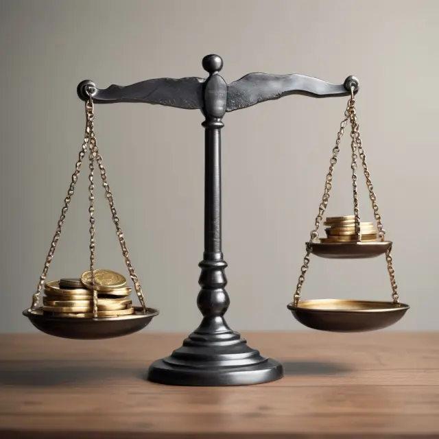 Visualizing IRA rollovers: A balance scale with traditional IRA coins on one side and a 401(k) bullion on the other, depicting direct vs. indirect methods.