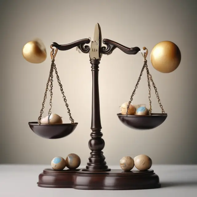 Scale comparing traditional IRA with sun representing tax savings during working years and Roth IRA with moon illustrating tax-free retirement withdrawals.