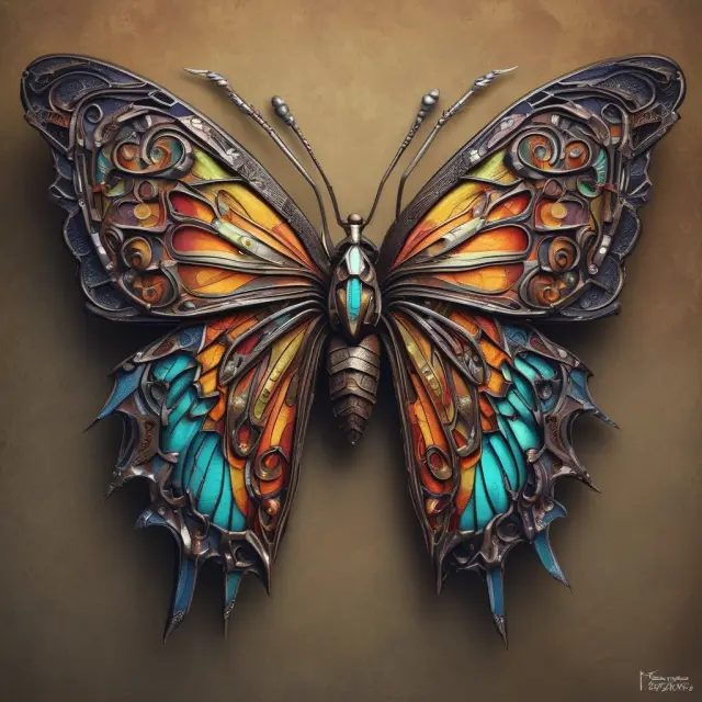An Iron Butterfly spread, with wings made of target price, strike prices, and expiration date. The body represents the underlying asset.