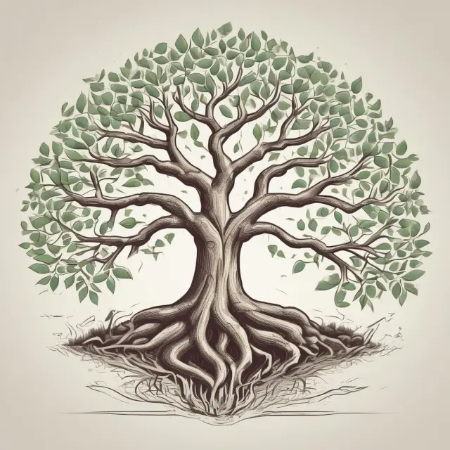An image of a tree with interconnected roots and branches symbolizing the security and protection of naming irrevocable beneficiaries for a life insurance policy