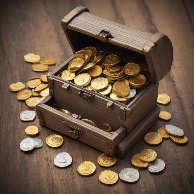 Golden chest filled with coins symbolizing tax savings from irrevocable trust strategies: GRATs, QPRTs, CRATs, and CLTs.