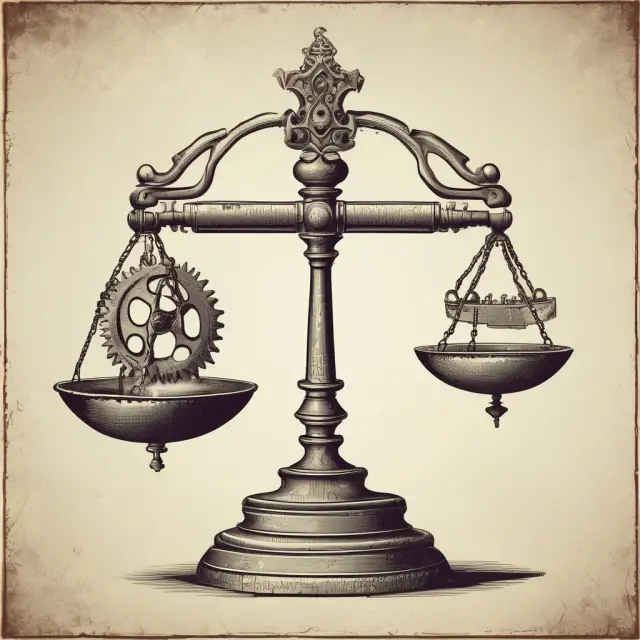Scale comparing automatic (gears turning smoothly) and manual (gears with cogs) tax extension methods